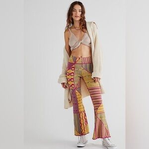 134. NWT Free People Kaleidoscope Sweater Flare Pants